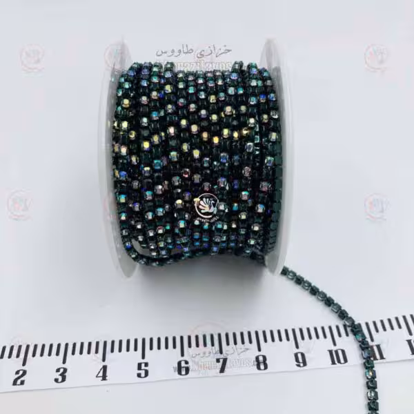 نگین متری سایز 6 ( سبز دو رنگ )