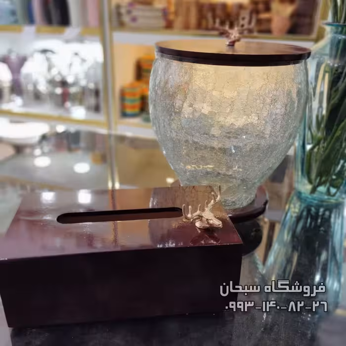 سطلآبگز چوبی گوزن دار