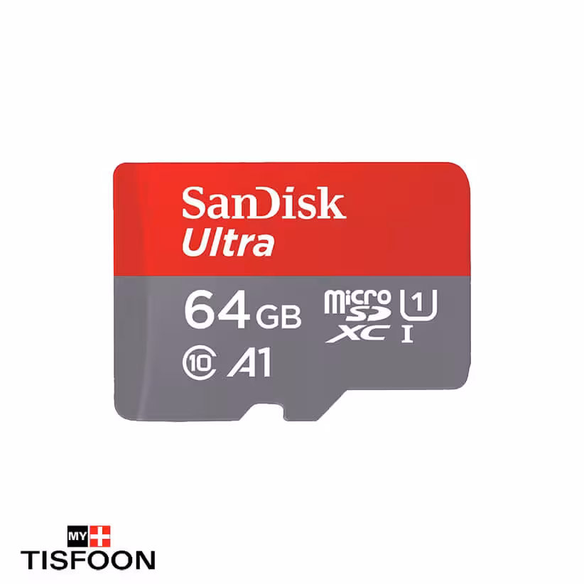 حافظه microSDHC سن دیسک Ultra A1 کلاس 10 استاندارد UHS-I سرعت 100MBps ظرفیت 64 گیگابایت به همراه آداپتور SD