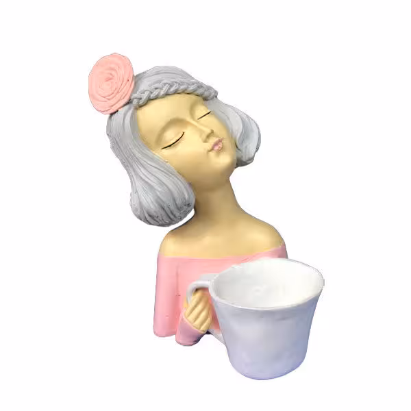 مجسمه مدل دختر فنجانی کد P