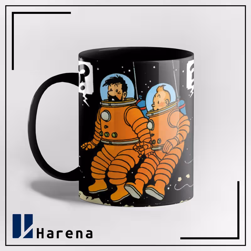 ماگ داخل رنگی گشت و گذار روی ماه