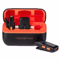 میکروفون یقه ای دوتایی وایرلس هایکو استار مدل HS-MC520 با رابط تایپ سی و لایتنینگ