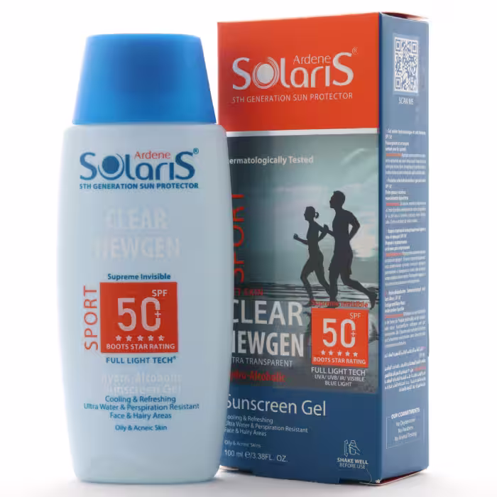 ژل هیدرو الکلی ضد آفتاب کلیر نیوژن اسپرت آردن سولاریس SPF 50
