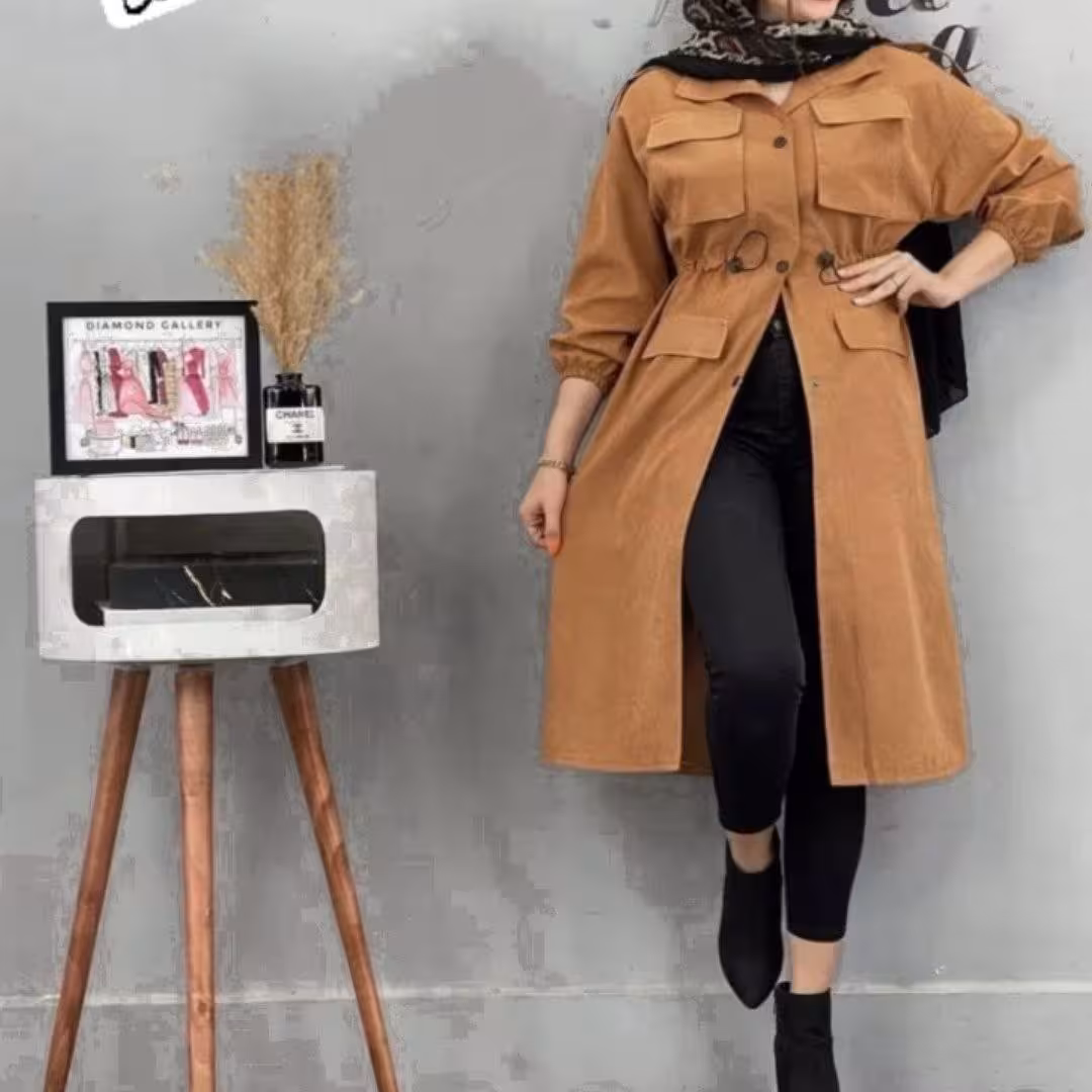 مانتو زنانه بلند پاییزه ی میکرو شیکلند