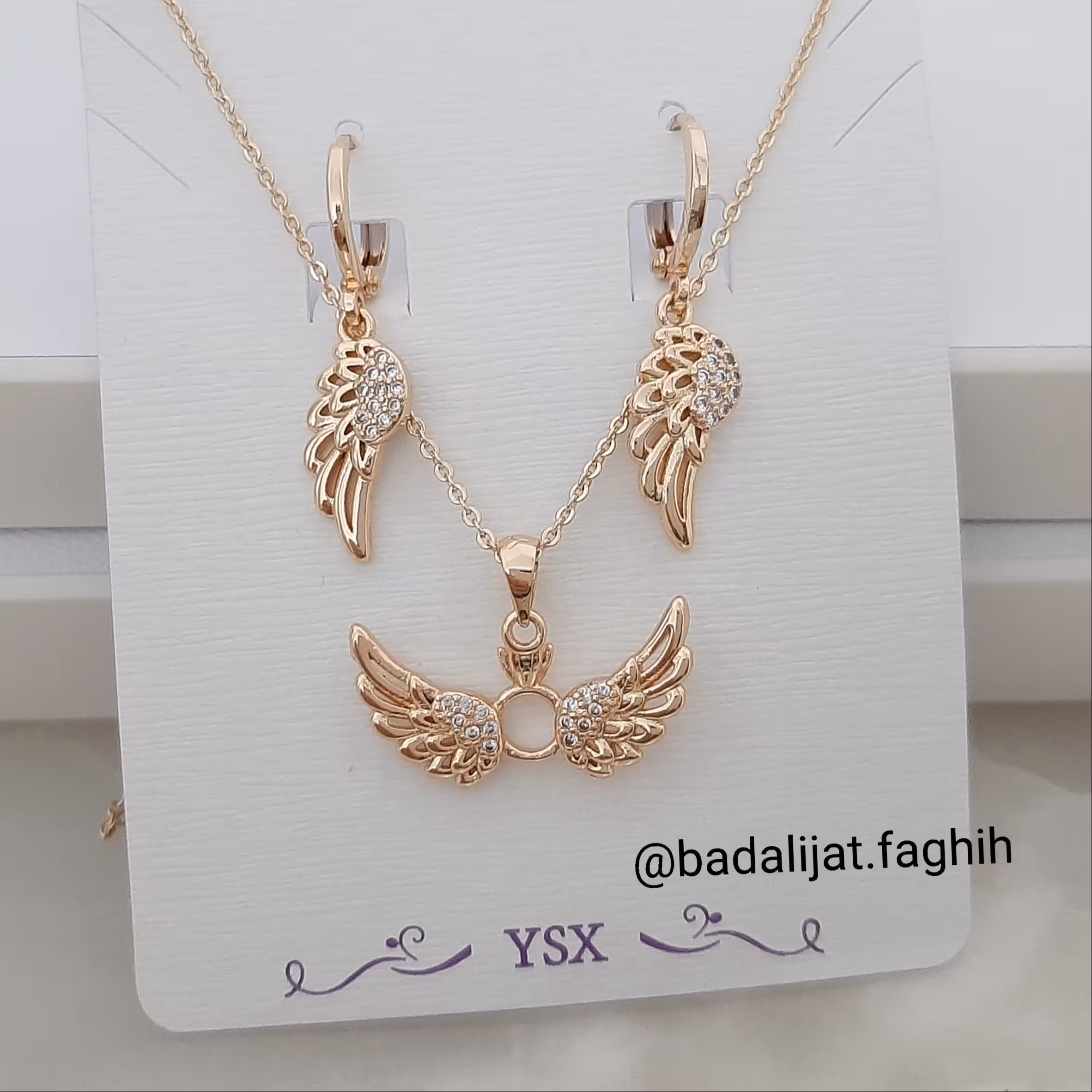نیم ست بال فرشته جدید برند YSX بسیار زیبا و دلبر و کاملا رنگ ثابت 