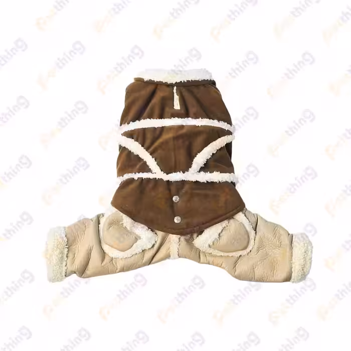 پافر سرهمی 2 تکه سگ و گربه مدل تدی