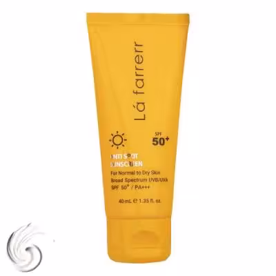 کرم ضد آفتاب و ضدلک بی‌رنگ لافارر مدل SPF50، مناسب پوست‌های خشک و معمولی، حجم 40 میلی‌لیتر