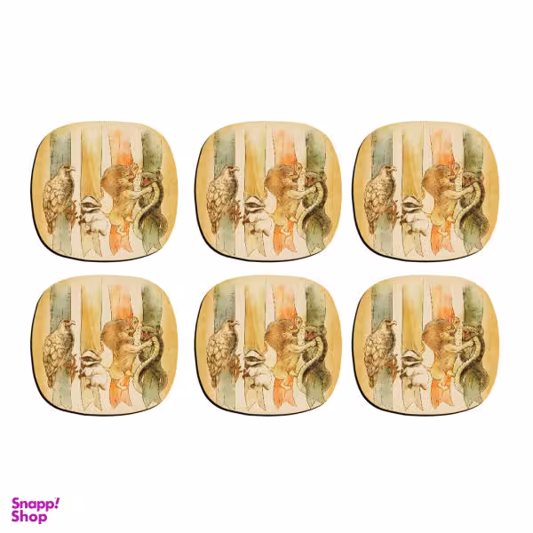 زیر لیوانی ترمه طراحان ایده مدل هاگوارتز کد cfp107 بسته شش عددی