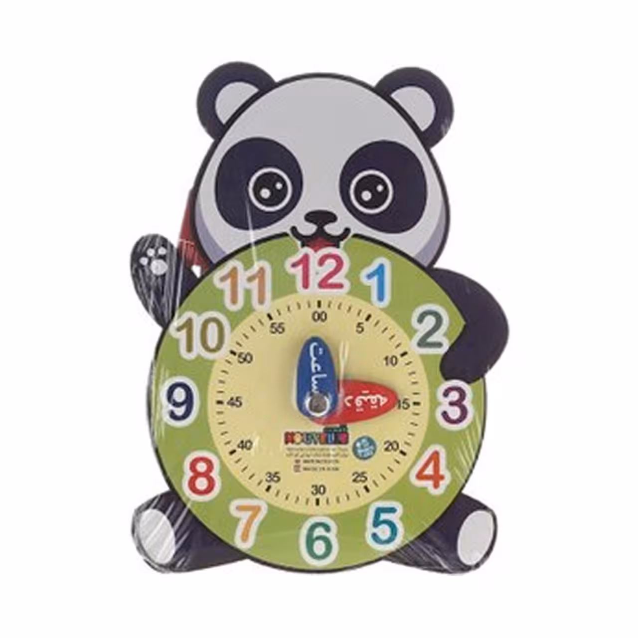 ساعت آموزشی پاندا چوبی با پایه