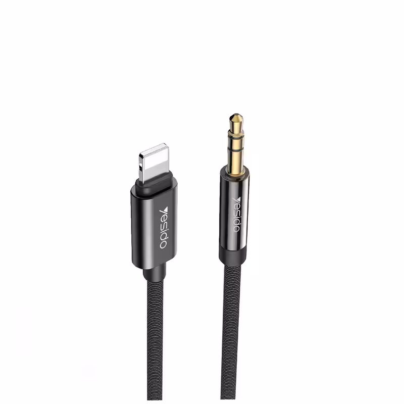 کابل تبدیل لایتنینگ به AUX یسیدو مدل YAU17 طول 1.2 متر