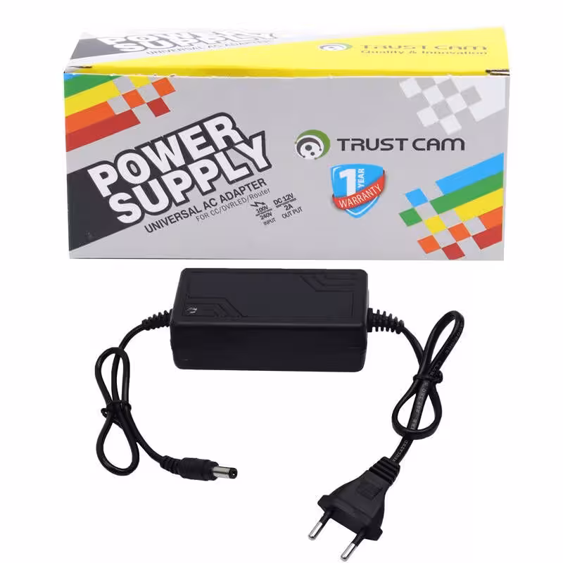 آداپتور دوربین مداربسته تراست کم 12 ولت 2 آمپر- ومودم اینترنت TRUST CAM