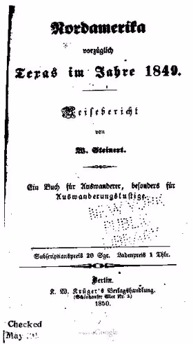 خرید و دانلود نسخه کامل کتاب Nordamerika, vorzüglich Texas im Jahre 1849. Reisebericht