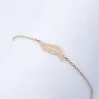 دستبند زنجیری سبک طرح پر پرنده