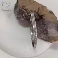 بنگل / دستبند النگویی مدل پرنس فول نگین و جواهری کد 9979