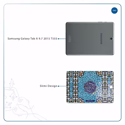 برچسب پوششی ماهوت مدل Iran-Tile7 مناسب برای تبلت سامسونگ Galaxy Tab A 9.7 2015 T555