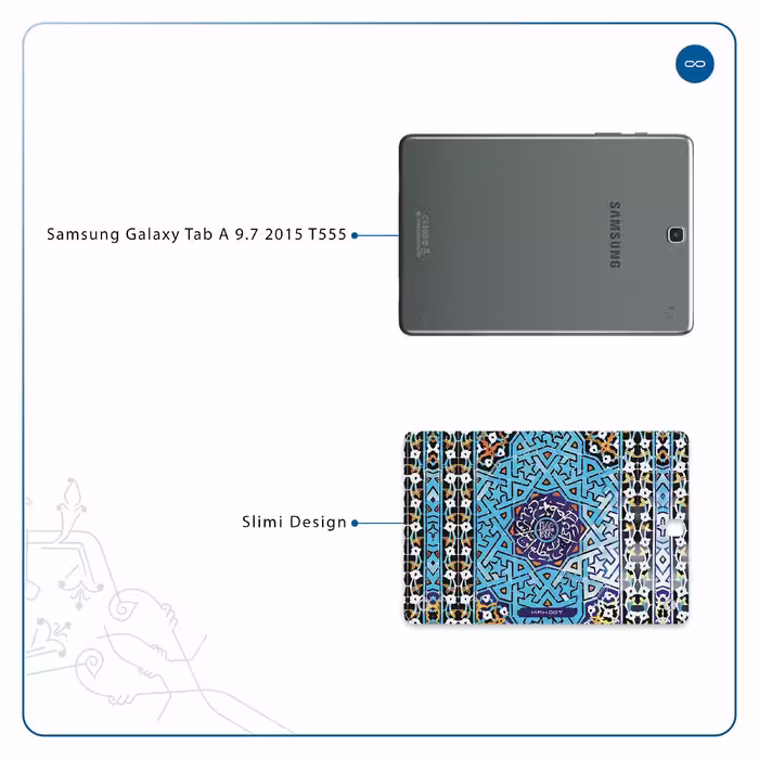 برچسب پوششی ماهوت مدل Iran-Tile7 مناسب برای تبلت سامسونگ Galaxy Tab A 9.7 2015 T555