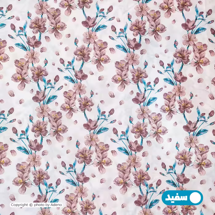 ملحفه آدنو مدل زنبق کد IR121 یک نفره سایز 140x240 سانتی متر