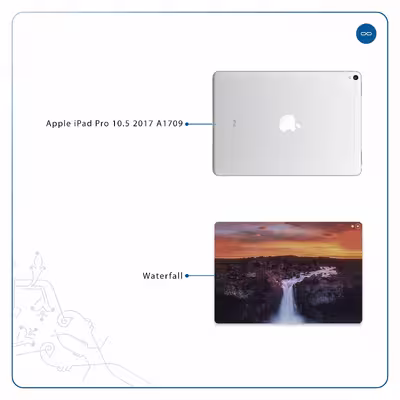 برچسب پوششی ماهوت مدل Waterfall مناسب برای تبلت اپل iPad Pro 10.5 2017 A1709