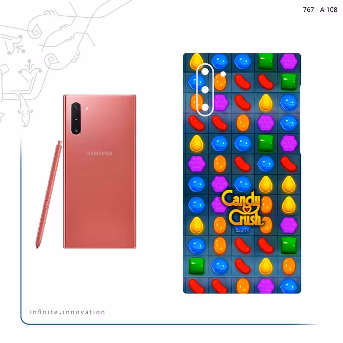برچسب پوششی ماهوت مدل Candy Crush Game Series مناسب برای گوشی موبایل سامسونگ Galaxy Note 10