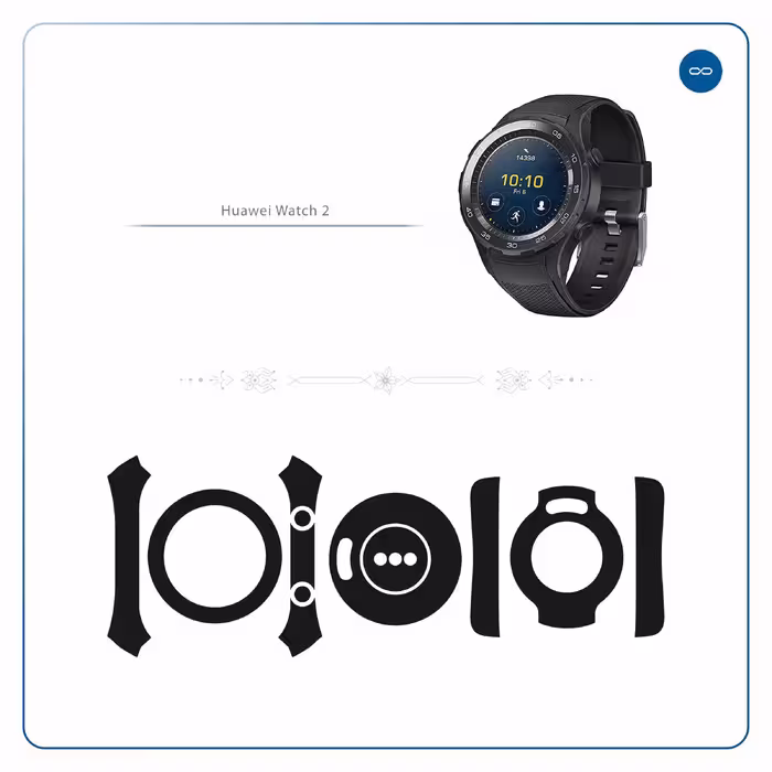 برچسب ماهوت طرح Matte-Black مناسب برای ساعت هوشمند هوآوی Watch 2