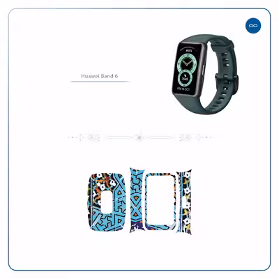 برچسب ماهوت طرح Iran Tile7 مناسب برای ساعت هوشمند هوآوی band 6