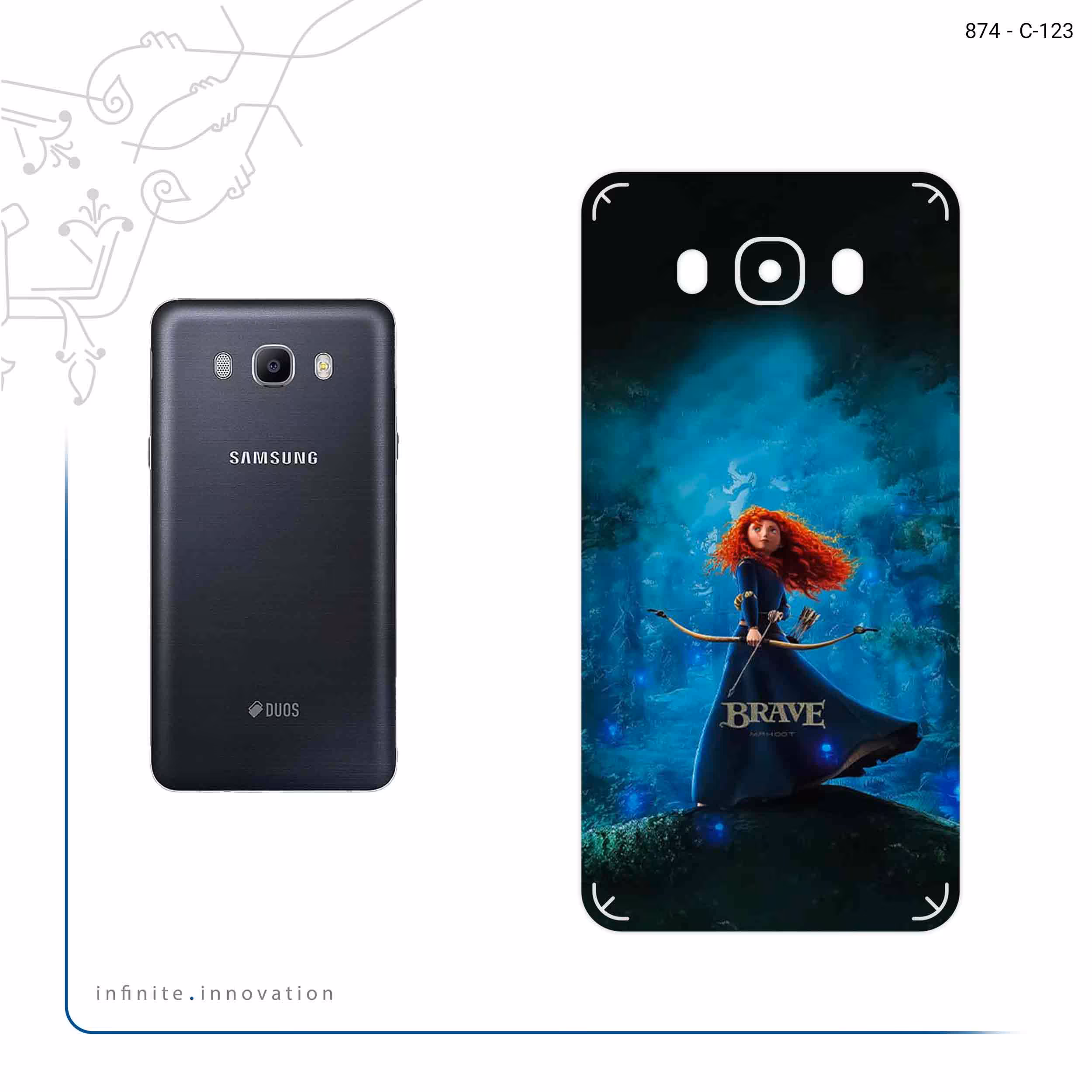 برچسب پوششی ماهوت مدل Brave مناسب برای گوشی موبایل سامسونگ Galaxy J7 2016