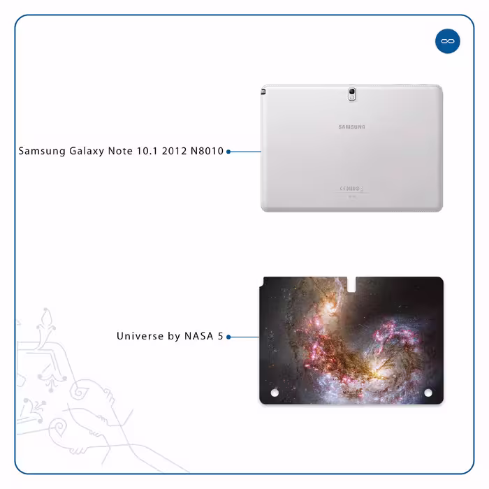 برچسب پوششی ماهوت مدل Universe-by-NASA-5 مناسب برای تبلت سامسونگ Galaxy Note 10.1 2012 N8010