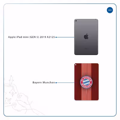 برچسب پوششی ماهوت مدل Bayern-Munchen مناسب برای تبلت اپل iPad mini (GEN 5) 2019 A2125