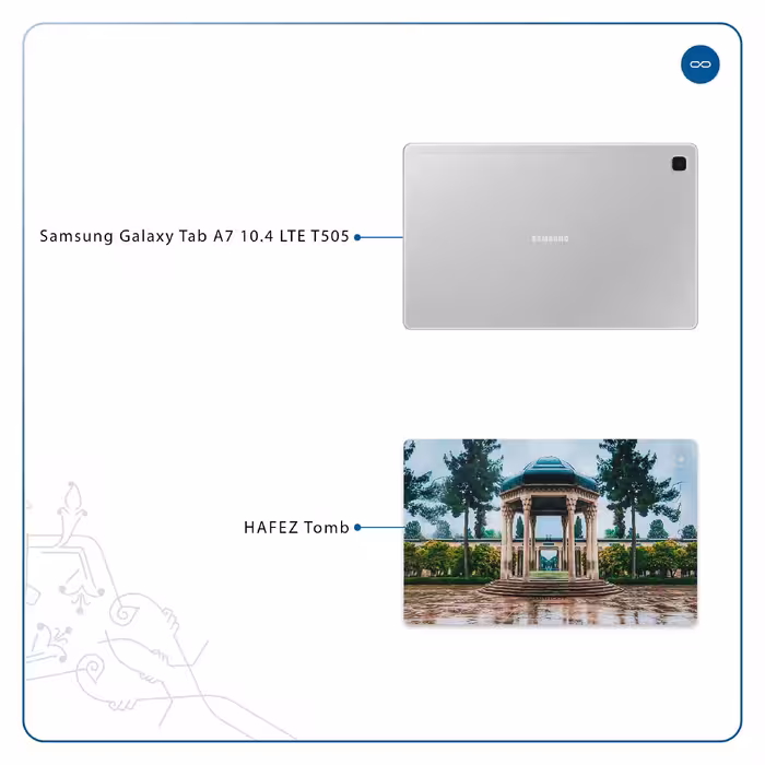 برچسب پوششی ماهوت مدل HAFEZ-Tomb مناسب برای تبلت سامسونگ Galaxy Tab A7 10.4 LTE 2020 T505