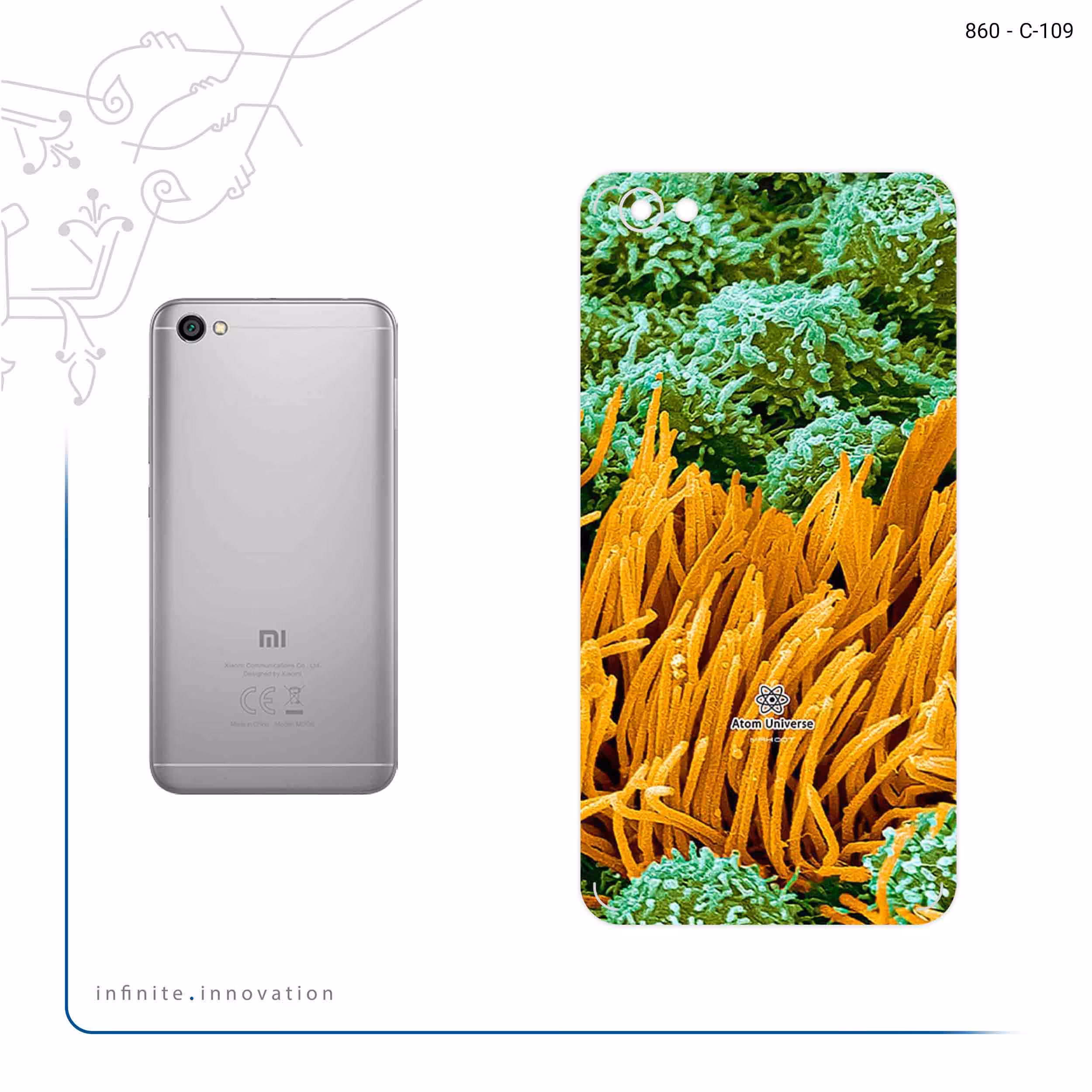 برچسب پوششی ماهوت مدل Atom Universe 6 مناسب برای گوشی موبایل شیائومی Redmi Note 5A