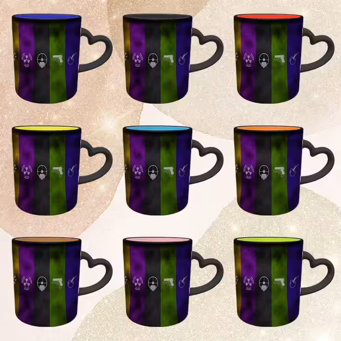 ماگ حرارتی مدل دسته قلبی طرح بازی کال آف دیوتی call of duty کد 1