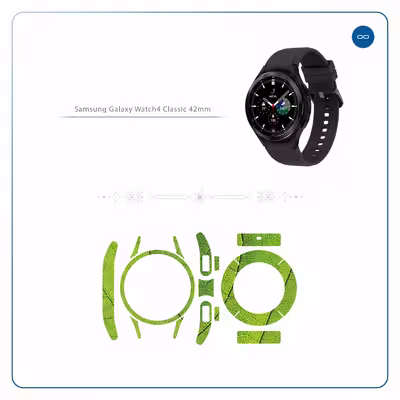 برچسب ماهوت طرح Leaf Texture مناسب برای ساعت هوشمند سامسونگ Watch4 Classic 42mm