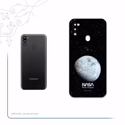 برچسب پوششی ماهوت مدل Moon-By-NASA مناسب برای گوشی موبایل سامسونگ Galaxy M21 (2021) Edition