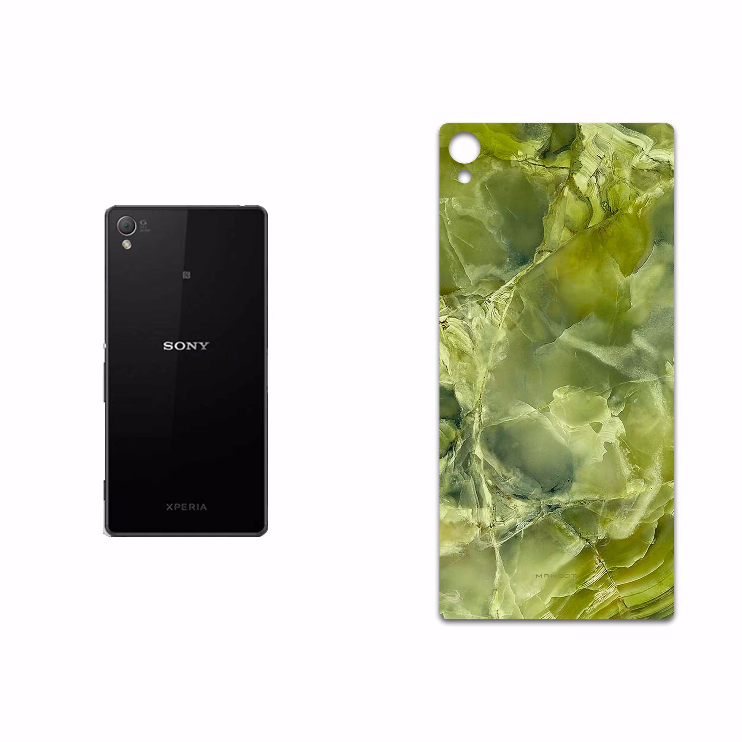 برچسب پوششی ماهوت مدل Green Crystal Marble مناسب برای گوشی موبایل سونی Xperia Z3