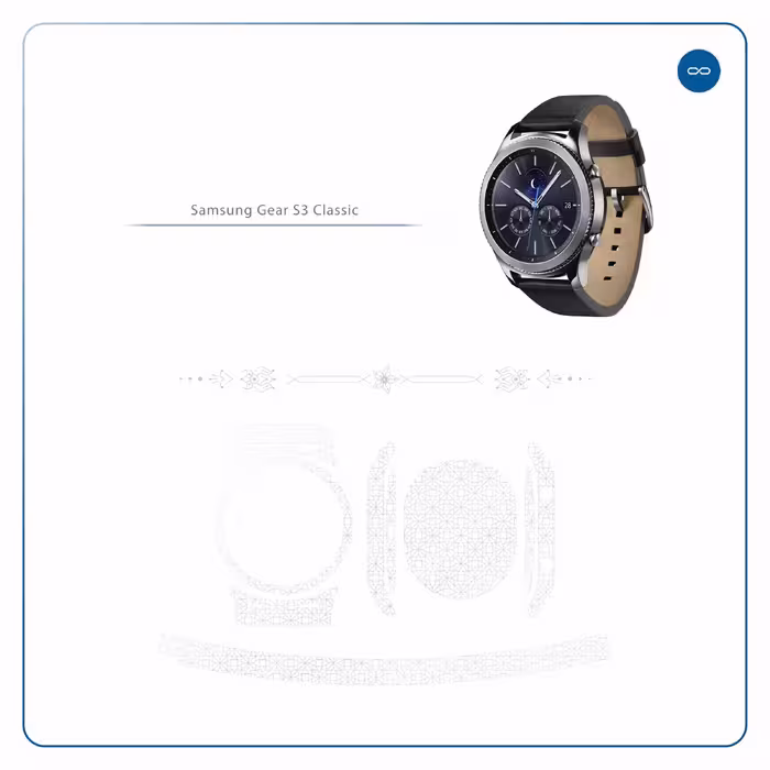 برچسب ماهوت طرح Gloss-Transparent مناسب برای ساعت هوشمند سامسونگ Galaxy Gear S3 Classic