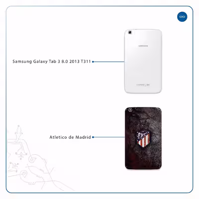 برچسب پوششی ماهوت مدل Atletico de Madrid مناسب برای تبلت سامسونگ Galaxy Tab 3 8.0 2013 T311