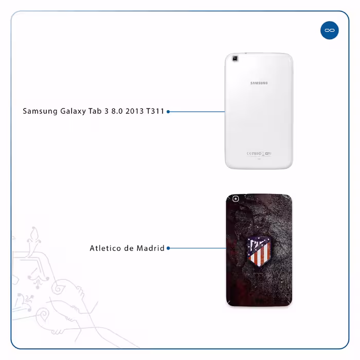 برچسب پوششی ماهوت مدل Atletico de Madrid مناسب برای تبلت سامسونگ Galaxy Tab 3 8.0 2013 T311