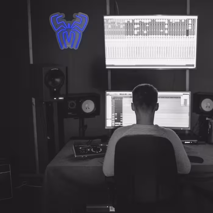 چراغ دیواری نئون دیزاین طرح Spider-GL_BL