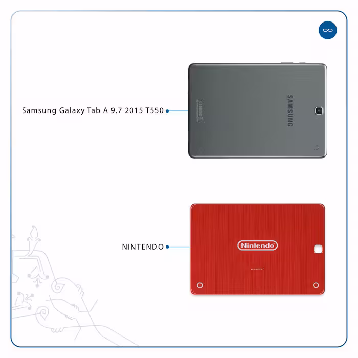برچسب پوششی ماهوت مدل NINTENDO مناسب برای تبلت سامسونگ Galaxy Tab A 9.7 2015 T550