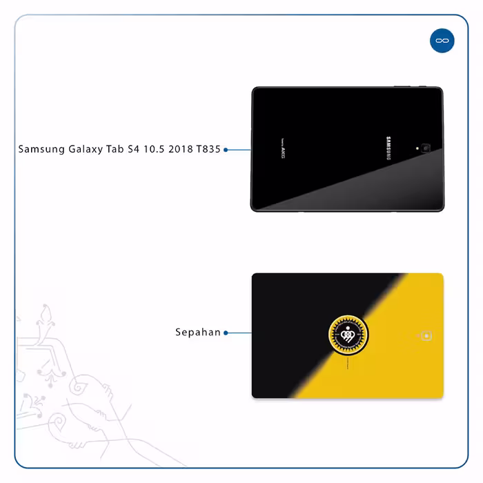 برچسب پوششی ماهوت مدل Sepahan مناسب برای تبلت سامسونگ Galaxy Tab S4 10.5 2018 T835