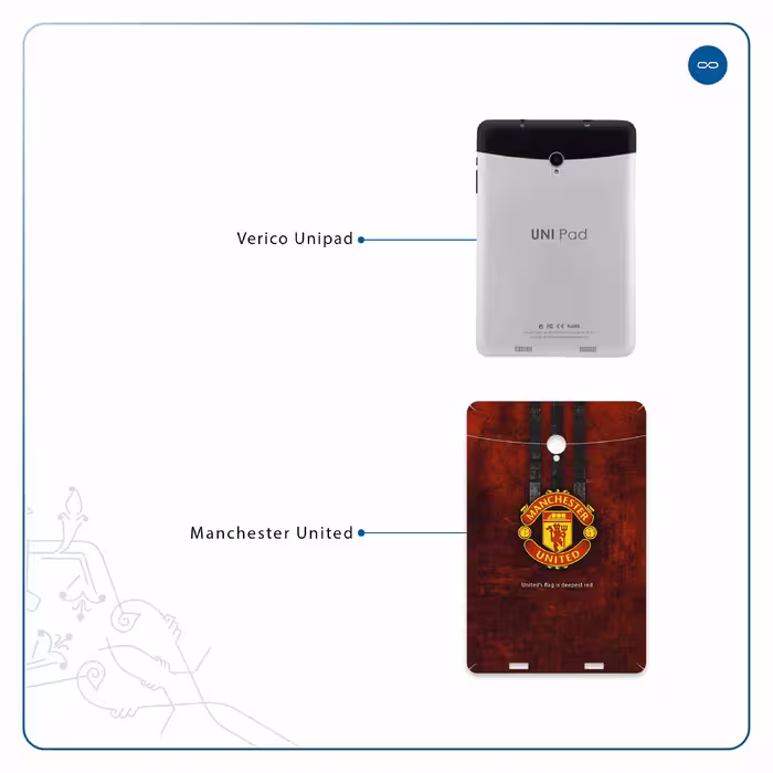 برچسب پوششی ماهوت مدل Manchester-United مناسب برای تبلت وریکو Unipad
