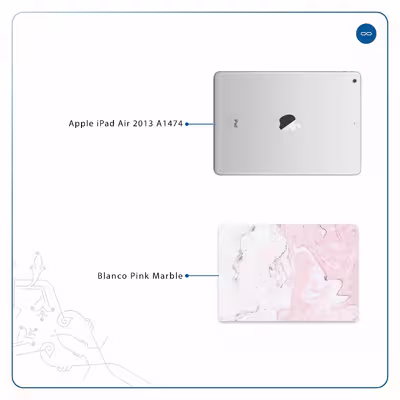برچسب پوششی ماهوت مدل Blanco-Pink-Marble مناسب برای تبلت اپل iPad Air 2013 A1474