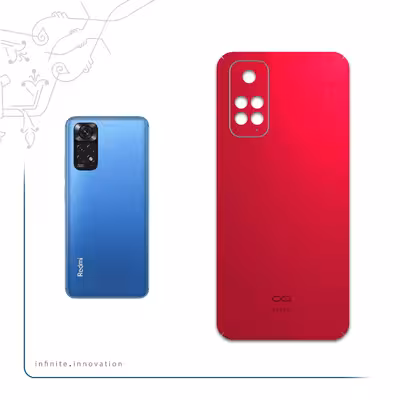 برچسب پوششی ماهوت مدل Matte-Warm-Red مناسب برای گوشی موبایل شیائومی Redmi Note 11