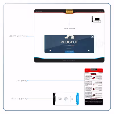 برچسب پوششی ماهوت مدل Peugeot-Logo مناسب برای تبلت سامسونگ Galaxy Tab S2 9.7 2015 T815