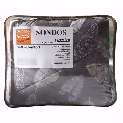 لحاف کرسی سندس مدل برگ کاغذی کد F402 سایز 350x350 سانتی متر