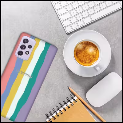 کاور مدل سیلیکونی طرح  Hued مناسب برای گوشی موبایل سامسونگ Galaxy A72