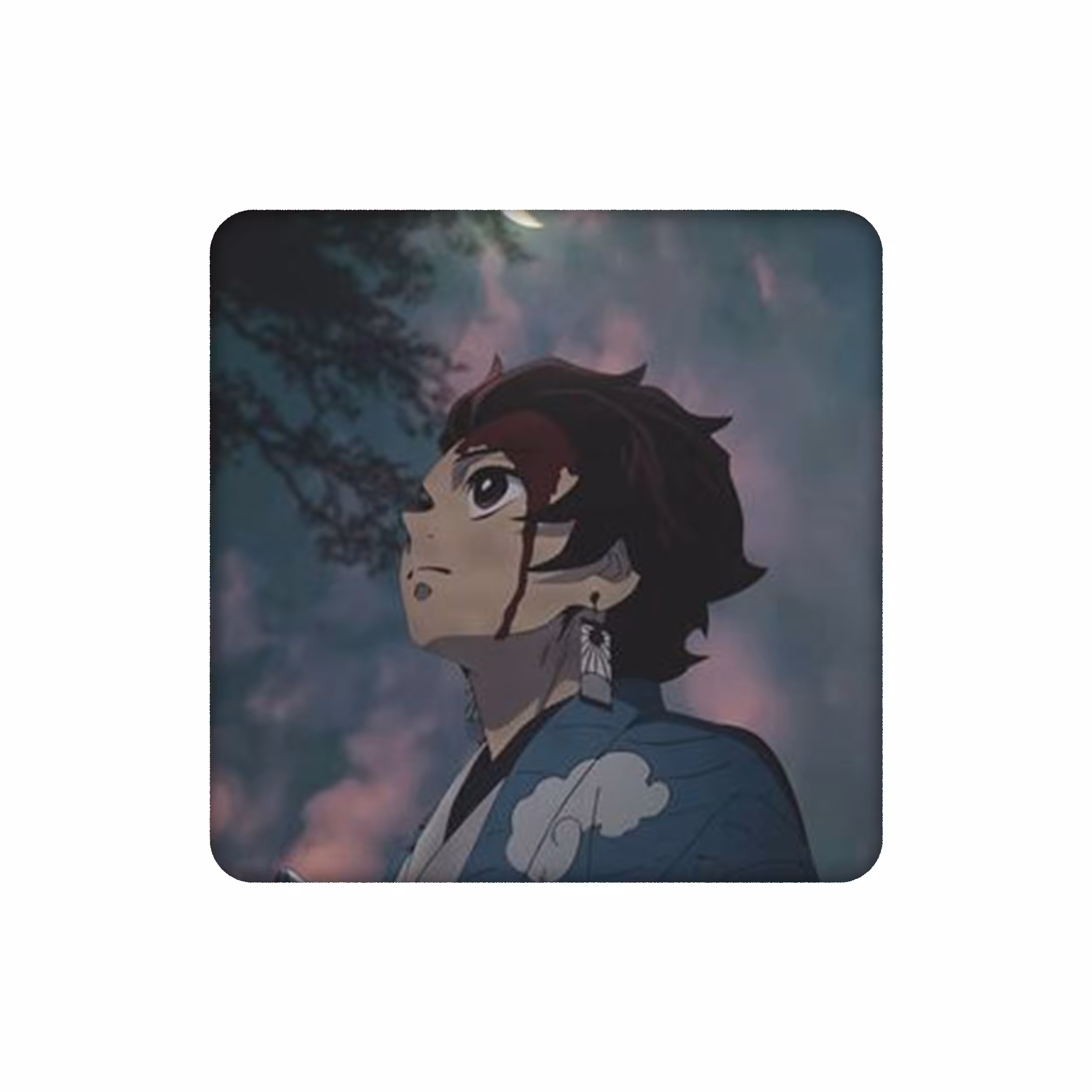 زیرلیوانی طرح انیمه شیطان کش Tanjiro کد 8370686