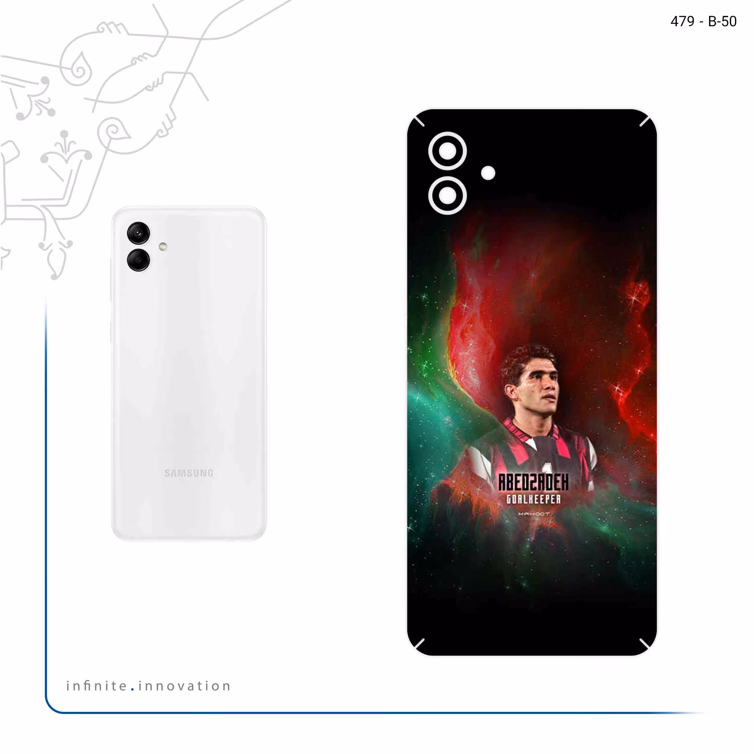 برچسب پوششی ماهوت مدل Ahmad Reza Abedzadeh مناسب برای گوشی موبایل سامسونگ Galaxy A04