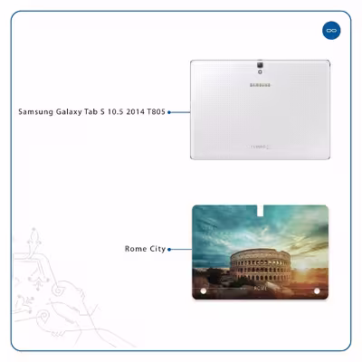 برچسب پوششی ماهوت مدل Rome City مناسب برای تبلت سامسونگ Galaxy Tab S 10.5 2014 T805