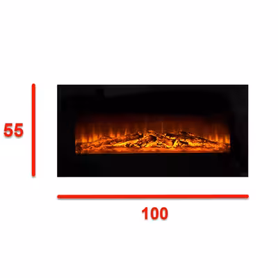 شومینه دیواری برقی شومینه بیستون مدل H.C_100_L4.bs